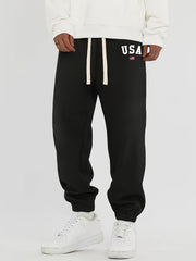 Alphabet Graphic Casual Pants Loose Fit Jogger For Couples