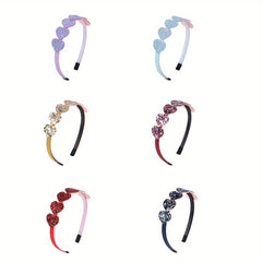 6pcs Star Heart Sequin Hair Hoop Hair Accessories Girls