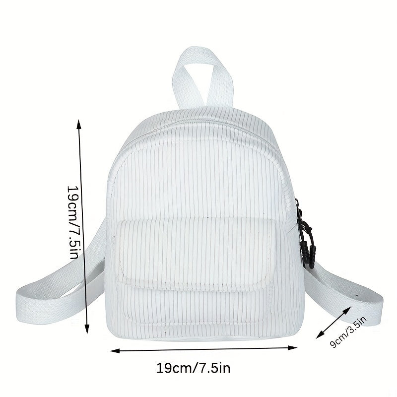 Girls Corduroy Travel Backpack Casual School Bag