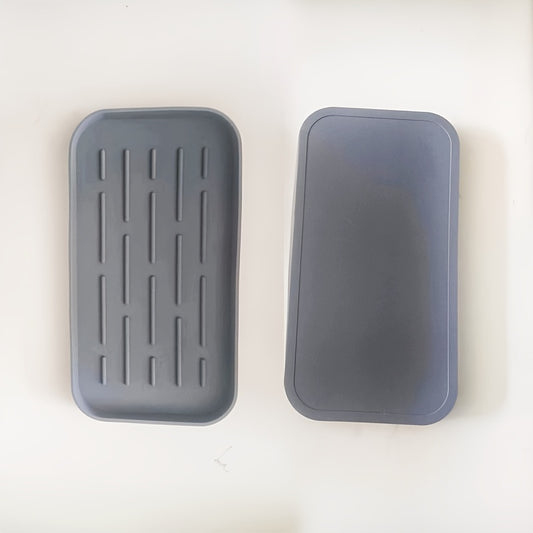 Silicone Draining Tray Kitchen Bathroom Storage Shelf