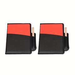 Football Red/Yellow Card Set w/ Leather Case & Pencil
