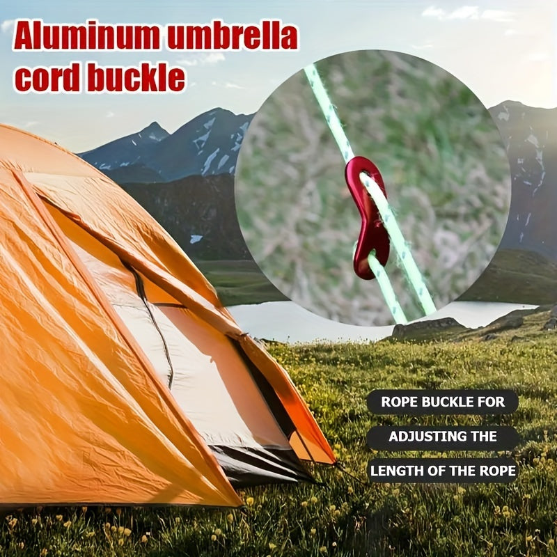 6pcs Aluminium Alloy Tent Wind Rope Buckles for Camping