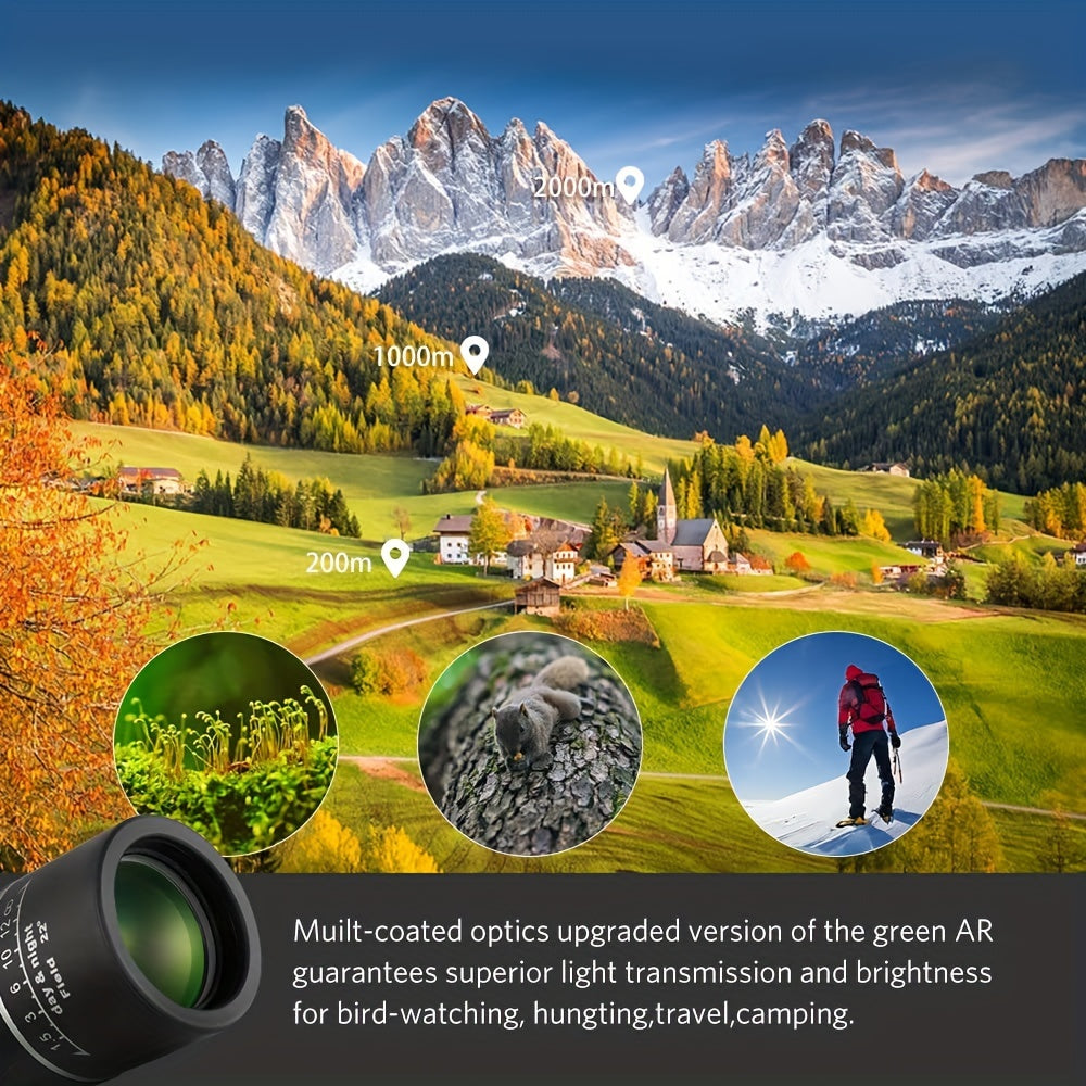 16x52 Portable HD Monocular for Travel Camping Hiking