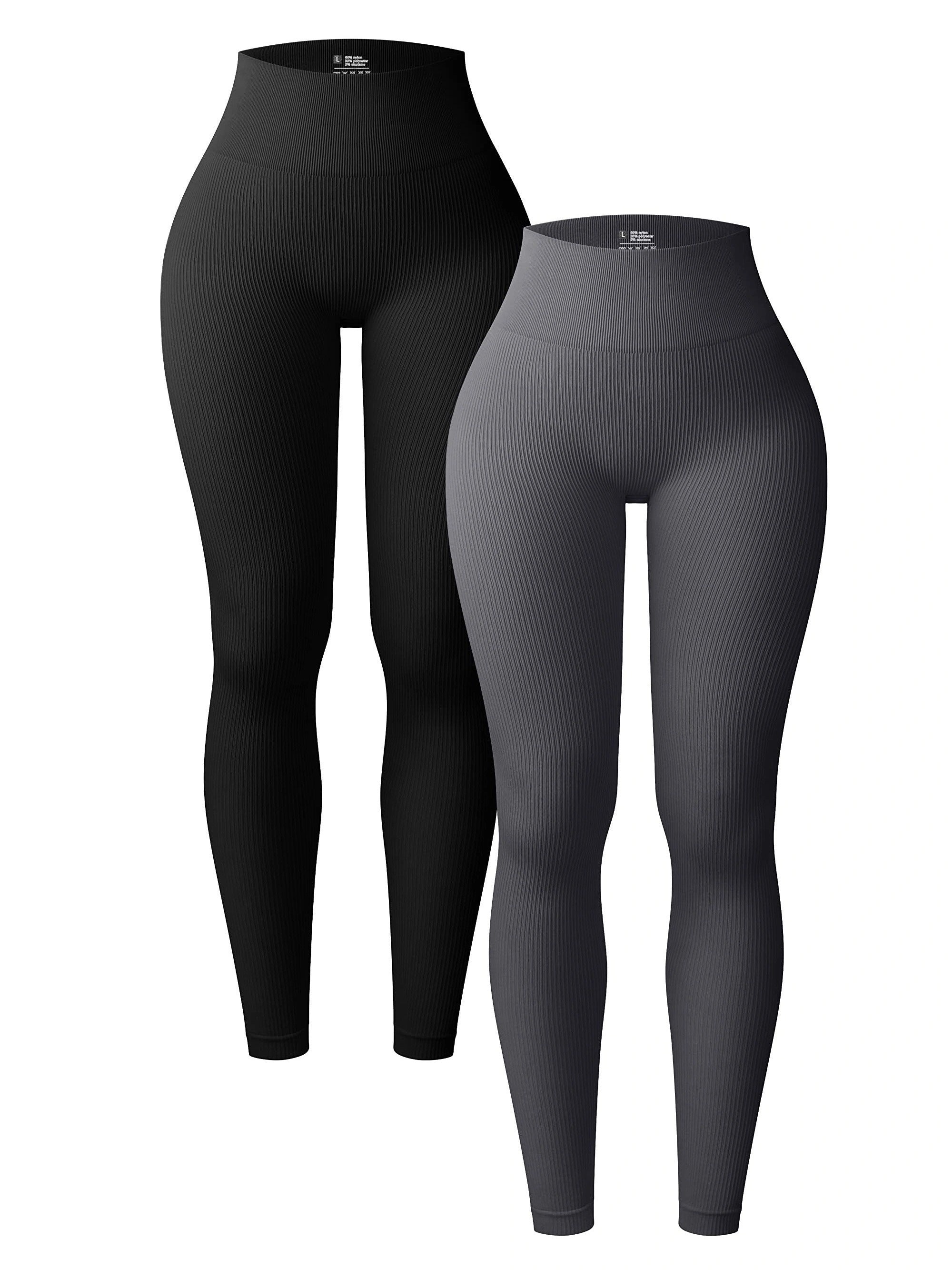 Ribbed Yoga Pants Stretch Leggings Women's Activewear