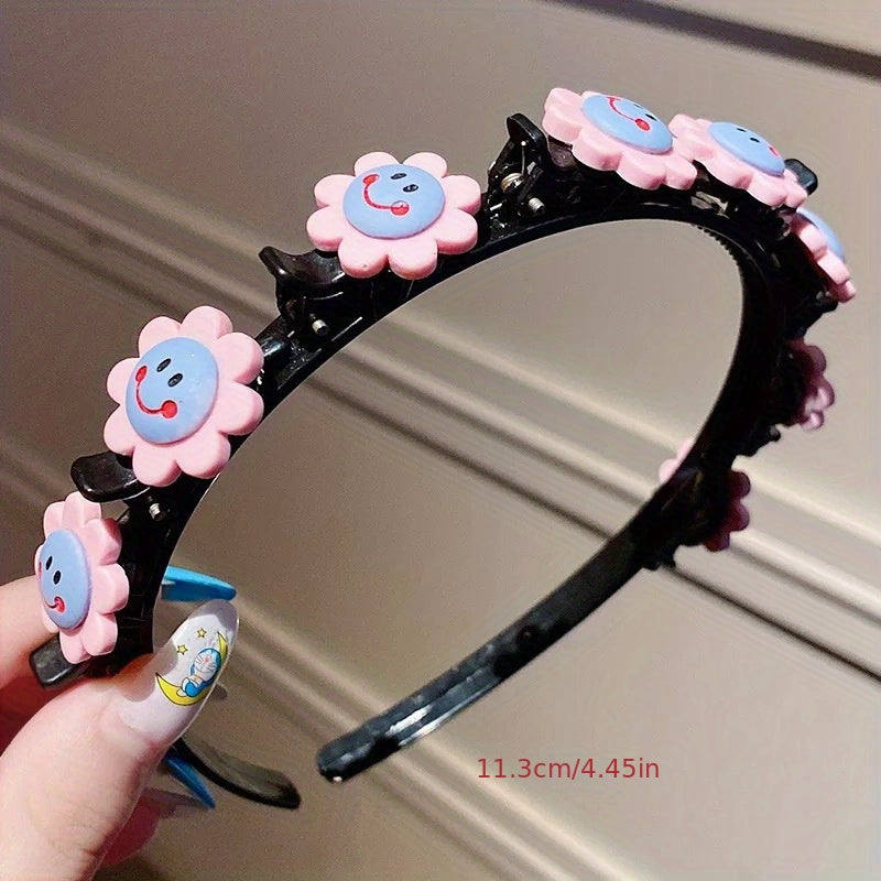 Flower Decor Headband Hair Clip Press Hair Wash Face Headband