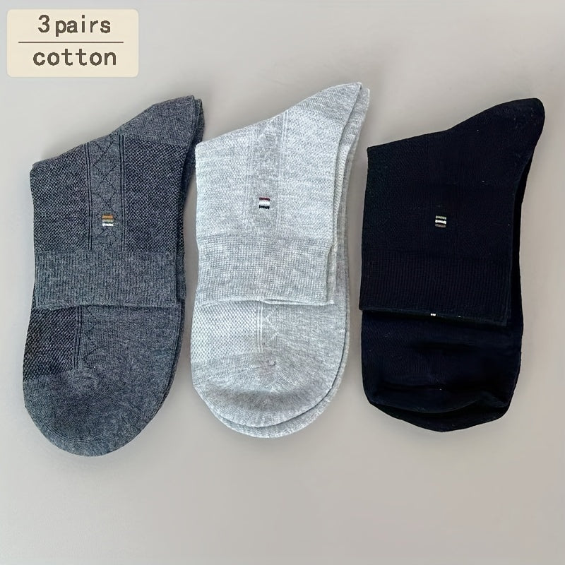 3 Pairs Men's Winter Crew Socks Thick Soft Business Sock