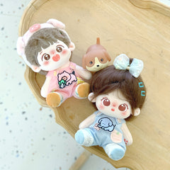 Summer Embroidered Doll Overalls