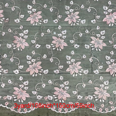 Maple Leaf Flower Embroidered Dress Lace Fabric
