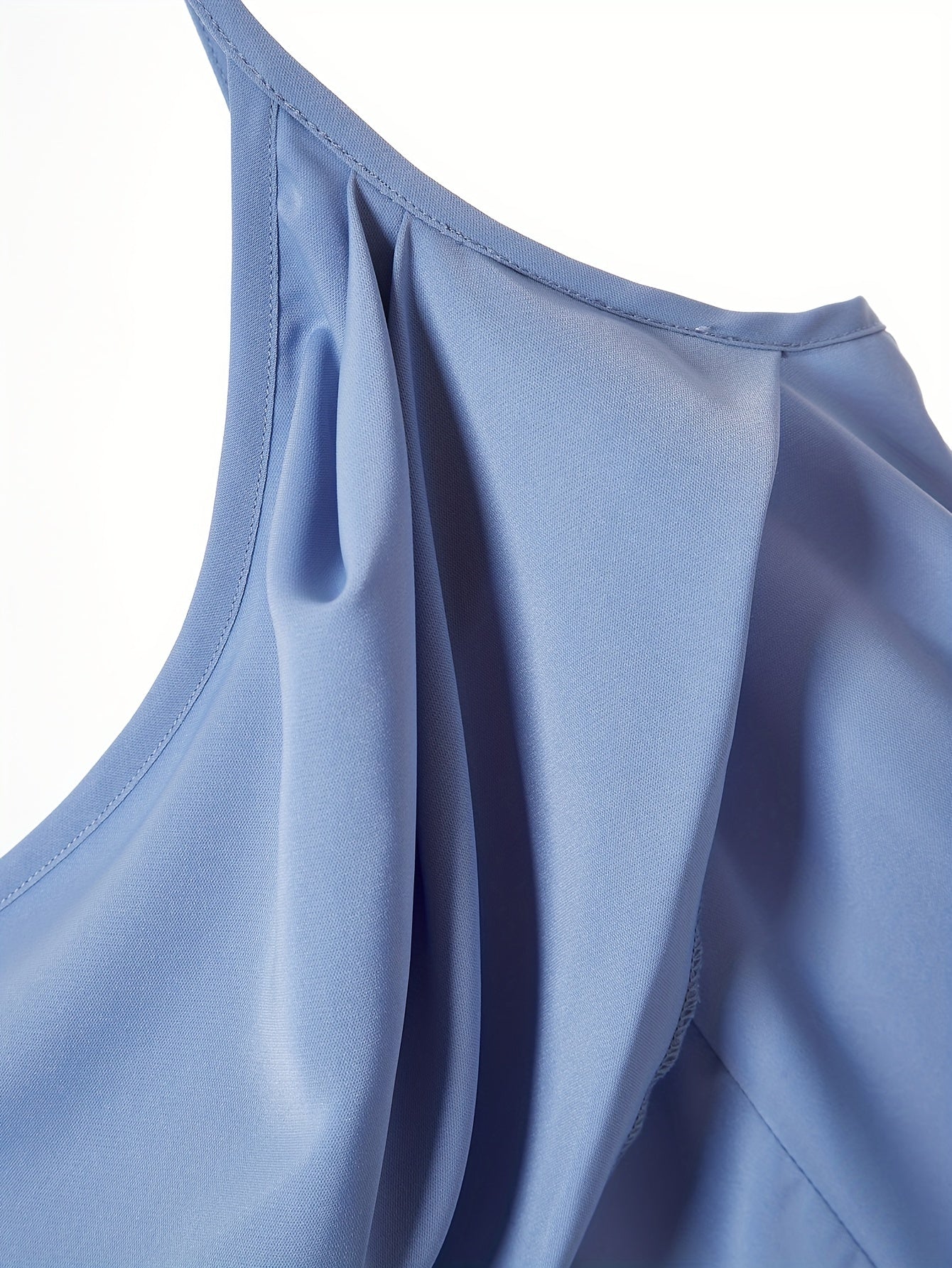 Solid Cowl Collar Wide Leg Cami Jumpsuit