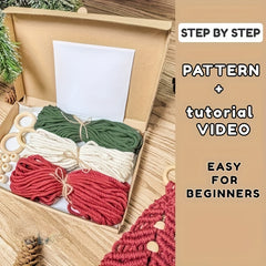 3pcs Woven Christmas Tree DIY Kit Craft Gift Set Perfect For Family Friends