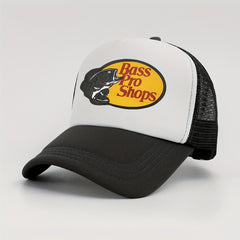 Hip Hop Mesh Trucker Hat Unisex Candy Block Fish Print Baseball Cap