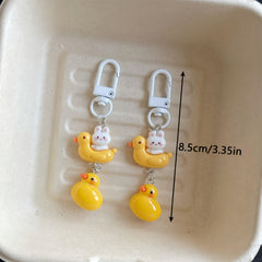 Duck Boat Rabbit Keychain Backpack Bag Purse Hanging Pendant Keyring