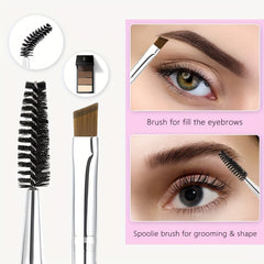Eyelash Curler and Eyebrow Brush Kit - Lash Curler, Mascara Brushes