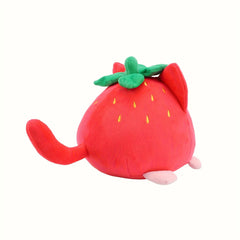 Strawberry Cat Plush Toy Soft Stuffed Animal Red Strawberry Cat Plushie Doll
