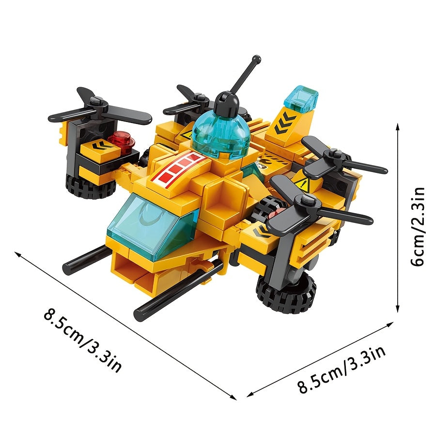6 in 1 City Building Blocks Toy Set for Boys Aged 6 | 136pcs