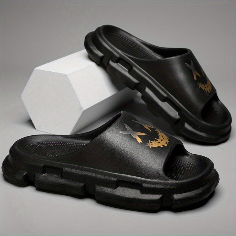 Men's Non Slip Platform Slides Soft Sole Cloud Slides Indoor Outdoor