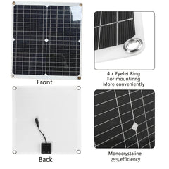 Solar Panel Kit with 12V Controller Module and 2 USB Ports