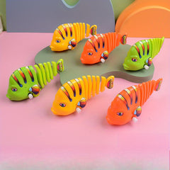 3pcs Wind Up Swinging Cartoon Fish Toy - 360 Rotating Spring Swing Fish