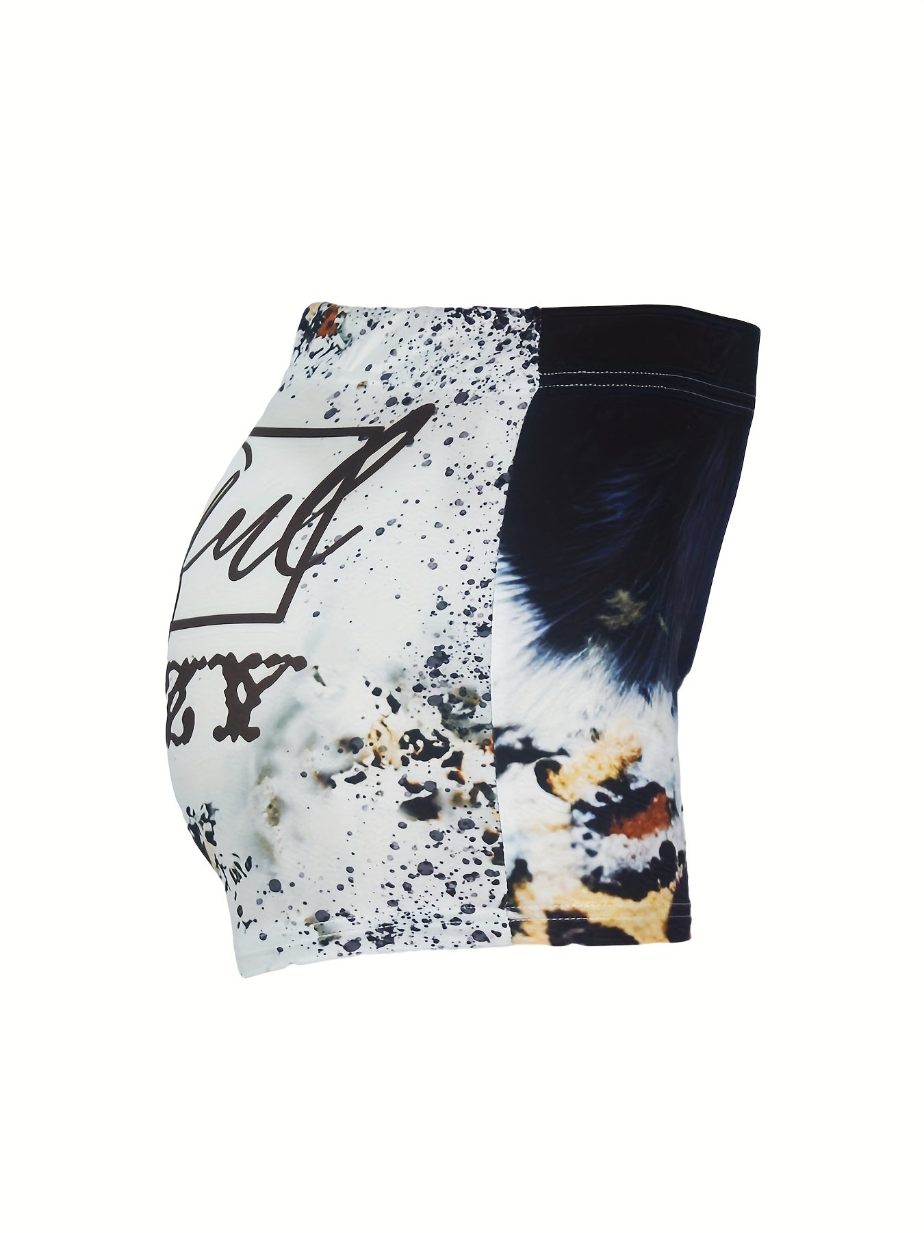 Letter Print Skinny Shorts for Women