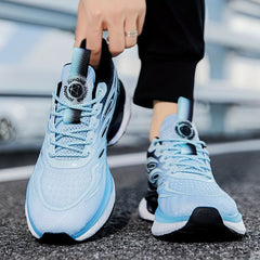 Men's Knit Running Shoes Lace Up Soft Sole Sneakers