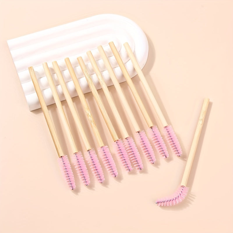 10pcs Eyelash Mascara Brushes Wands Applicator Mini Nylon Brush Set