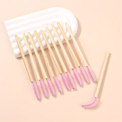 10pcs Eyelash Mascara Brushes Wands Applicator Mini Nylon Brush Set