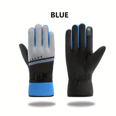 Thickened Sports Gloves Windproof Reflective Cycling Skiing Winter Warm Gloves