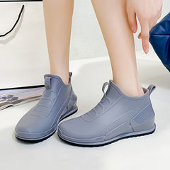 Women's Waterproof Non-slip Rain Boots - Short Rubber Kitchen Work Shoes