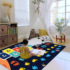 Hop & Count Hopscotch Rug Mat Large Area Rug Car Rug Hopscotch Mat For Kids
