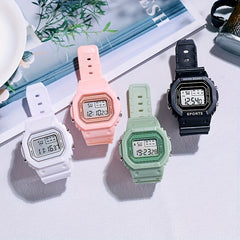 Outdoor Sports Watches Waterproof Square Electronic Student Wrist Watch