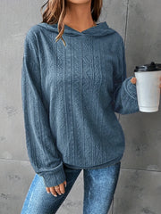 Solid Drop Shoulder Hoodie Casual Long Sleeve Hoodies Sweatshirt