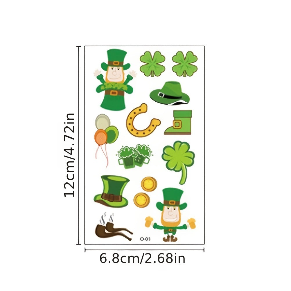 10 Pcs Easter Festive Tattoo Stickers Set