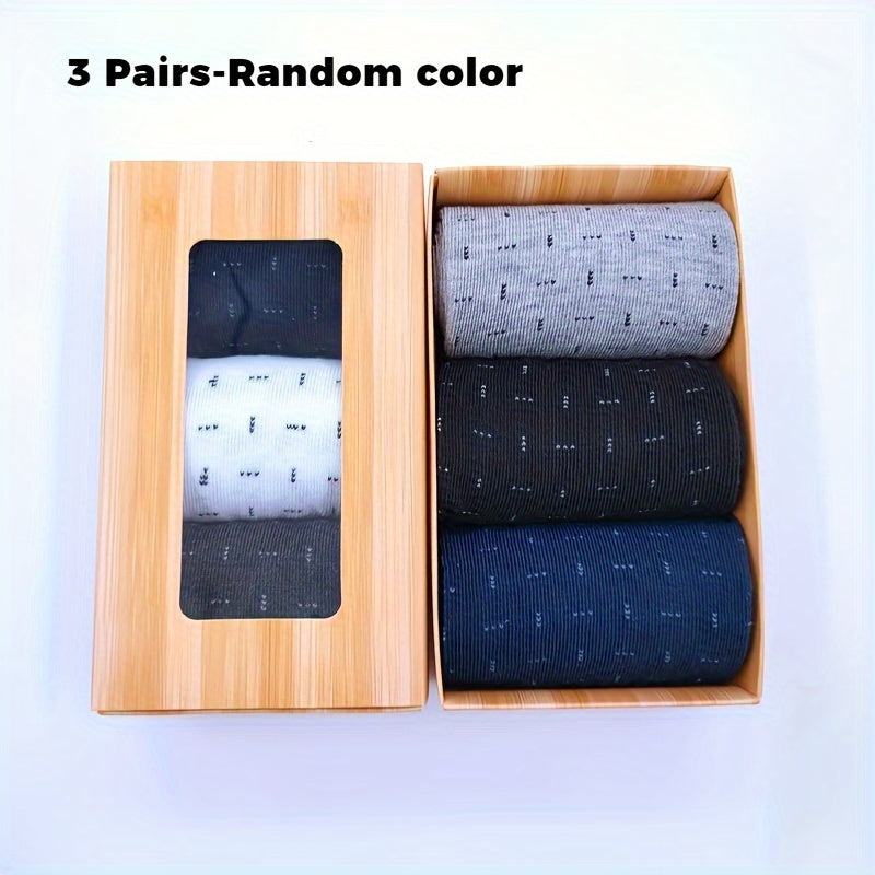 3 Pairs Men's Dress Socks Variety Pack
