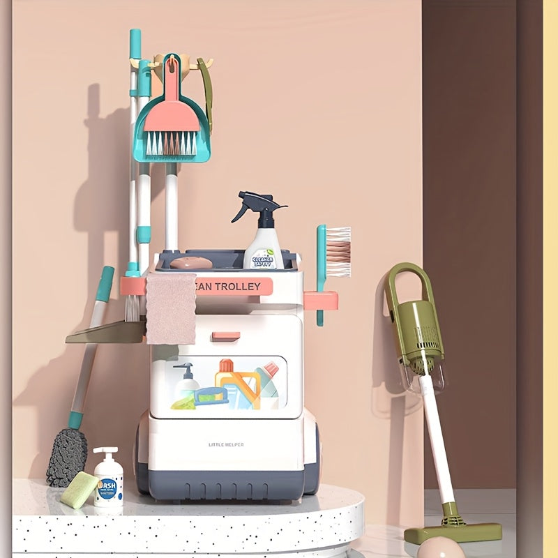 Kids' Play Kitchen Cleaning Set with 20pcs
