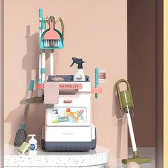 Kids' Play Kitchen Cleaning Set with 20pcs