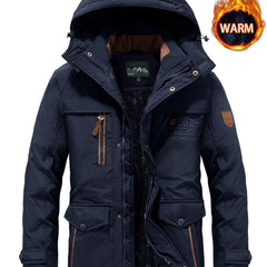 Men's Zipper Fleece Hooded Jackets Winter Warm Hoodies