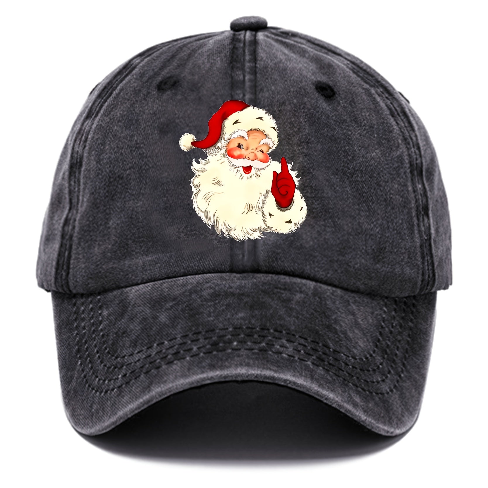 Washed Cotton Baseball Cap Santa Clause Sun Hat Trucker Hat