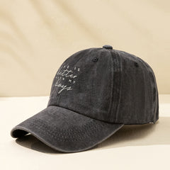 Distressed Letter Print Baseball Cap for Men Women