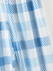 Plaid Sleep Bottoms Elastic Waistband Sleep Pants Women's Loungewear