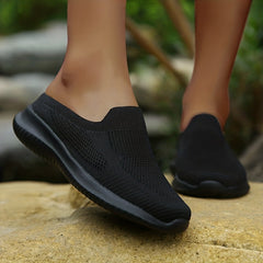 Women's Knit Outdoor Slip-On Mules Comfy Slides