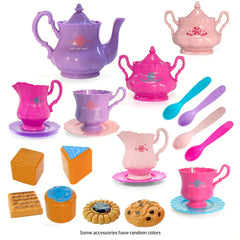 Princess Tea Party Play Set for Little Girls - Pretend Teapot & Cups