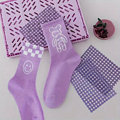2 Pairs Cartoon Knit Socks for Boys and Girls