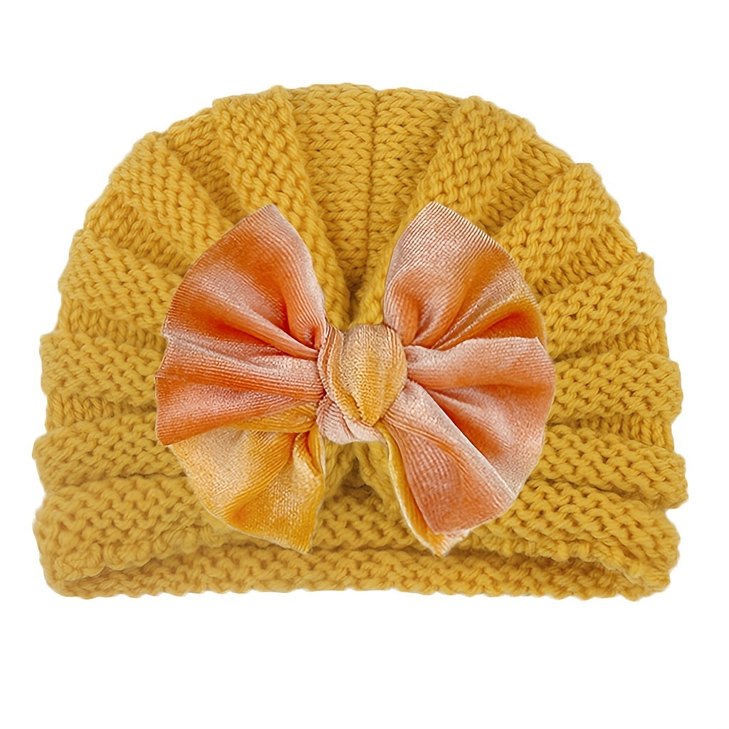 Winter Children's Wool Bow Hat for Baby 0-3 Years
