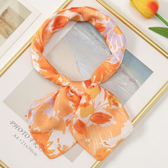 Floral Pattern Printed Vintage Scarves Small Headband Scarf Headscarf