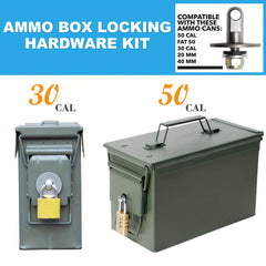 Lockable Ammo Box Hardware Kit 50 Cal Fat Screw Washers Storage Toolbox