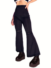 Lace Flare Yoga Pants High Stretch Sports Leggings