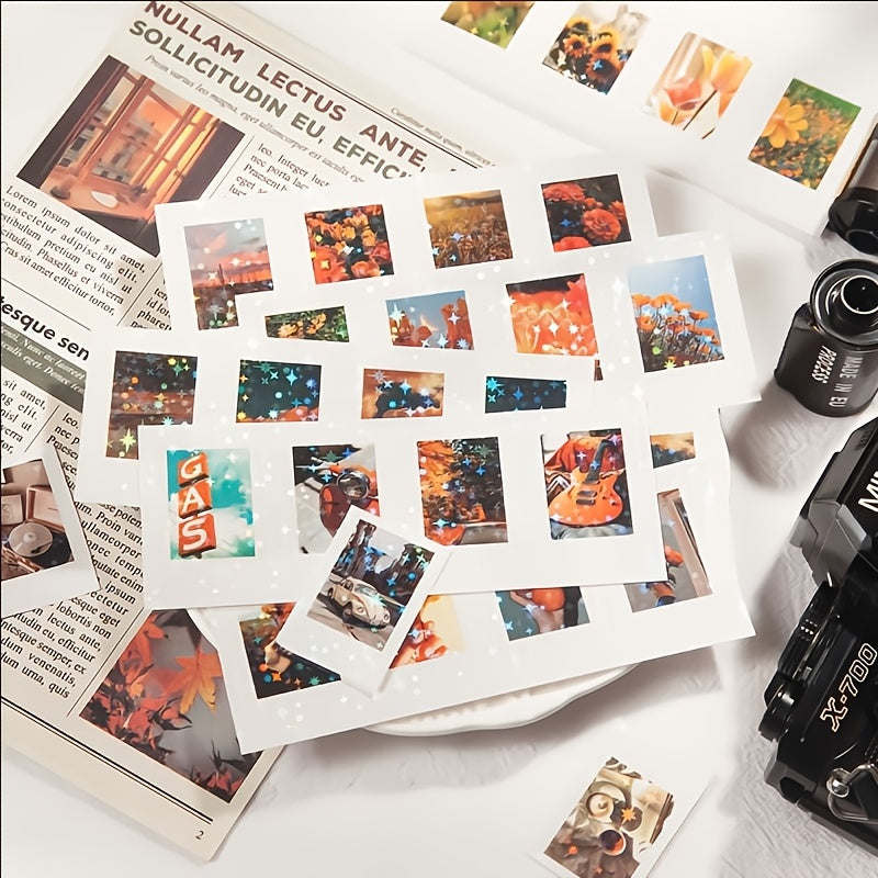 20Pcs 40types Mini Photo Album Stickers Landscape Stickers For Journals