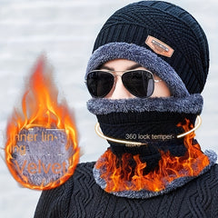 Men's Winter Knitted Hat Thickened Velvet Warm Hat