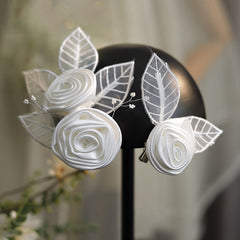 Bridal Flower Leaf Hair Clip Headband Wedding Hair Accessories