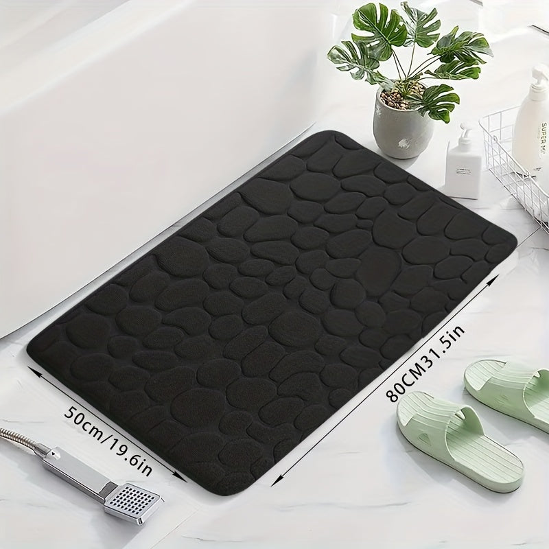 Soft and Absorbent U Shaped Bathroom Rug Non Slip Toilet Mat